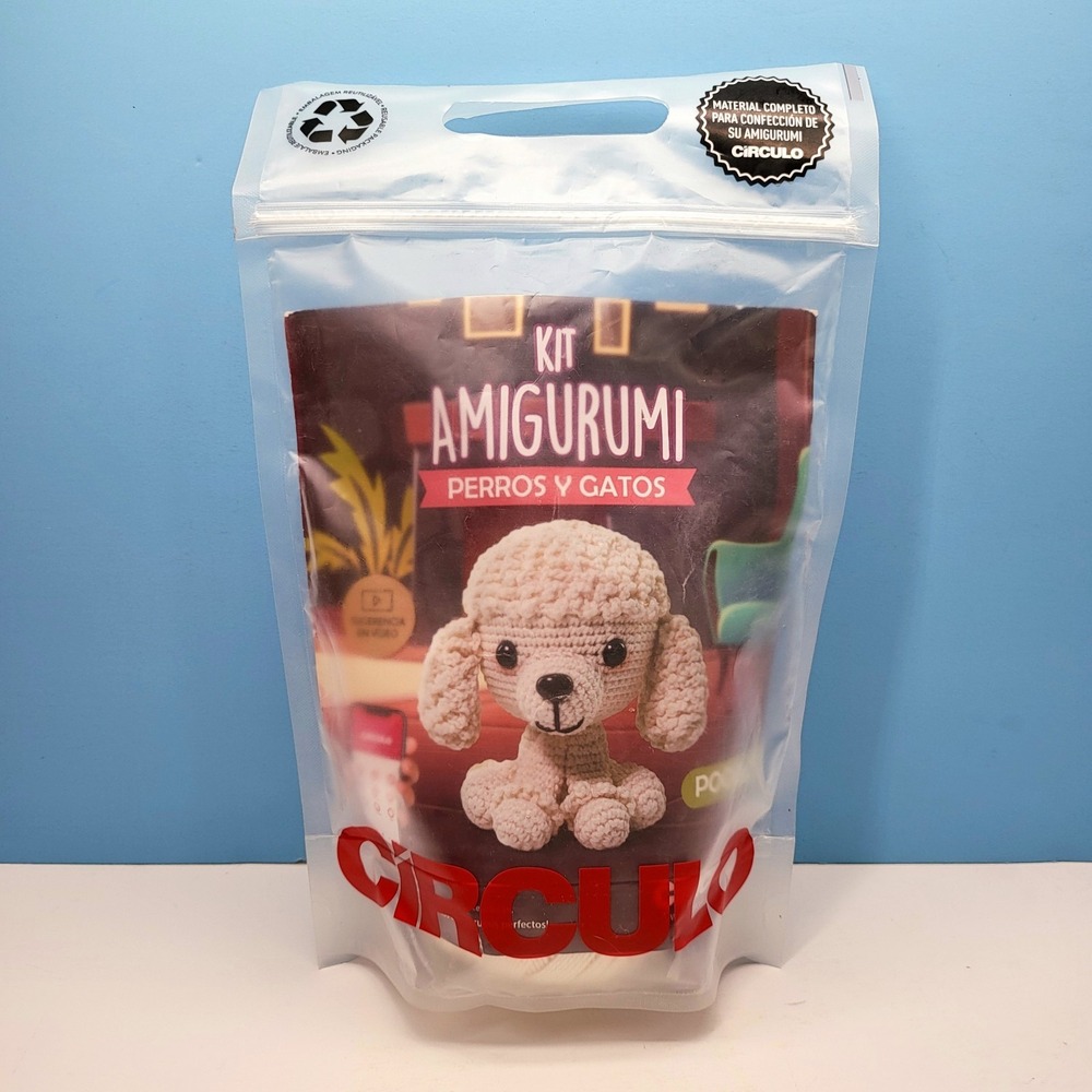 Circulo Amigurumi Poodle Crochet Kit en Español‎ Dog Puppy Spanish Language Kit